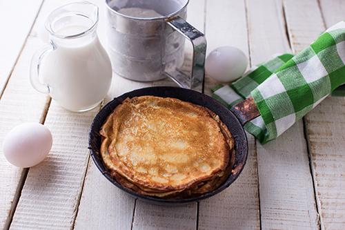 Canard laqué sur crêpe au lait de coco