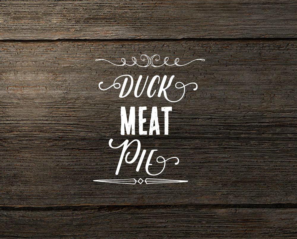 Muscovy duck meat pie